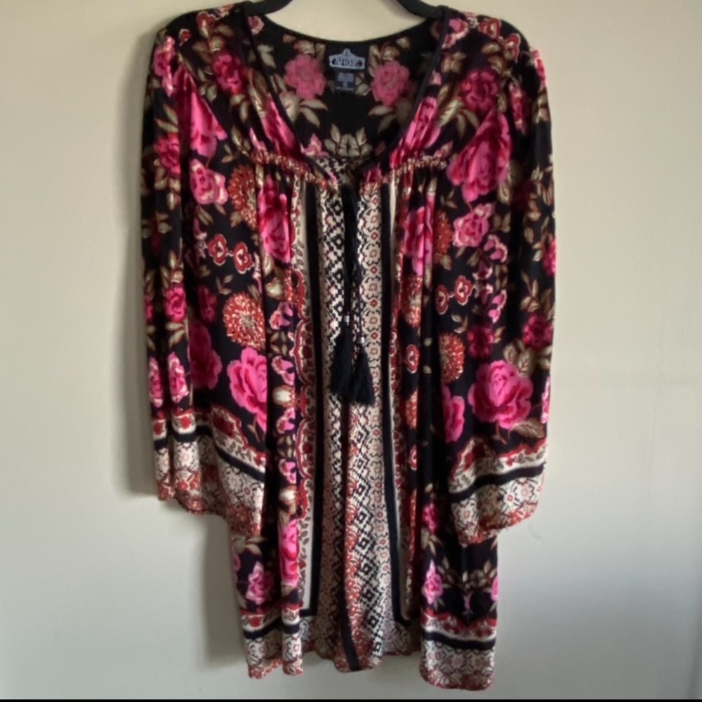 Angie Boho Mini Shift Dress